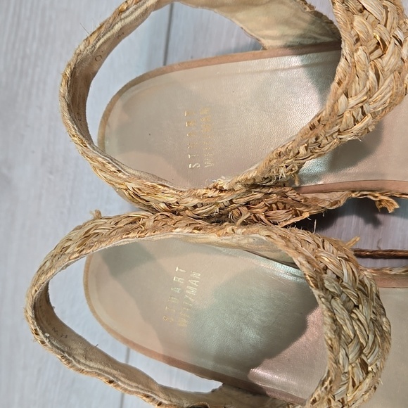 Stuart Weitzman Women Ankle Leather Wedge Platform shoes sz 10M - Picture 7 of 13